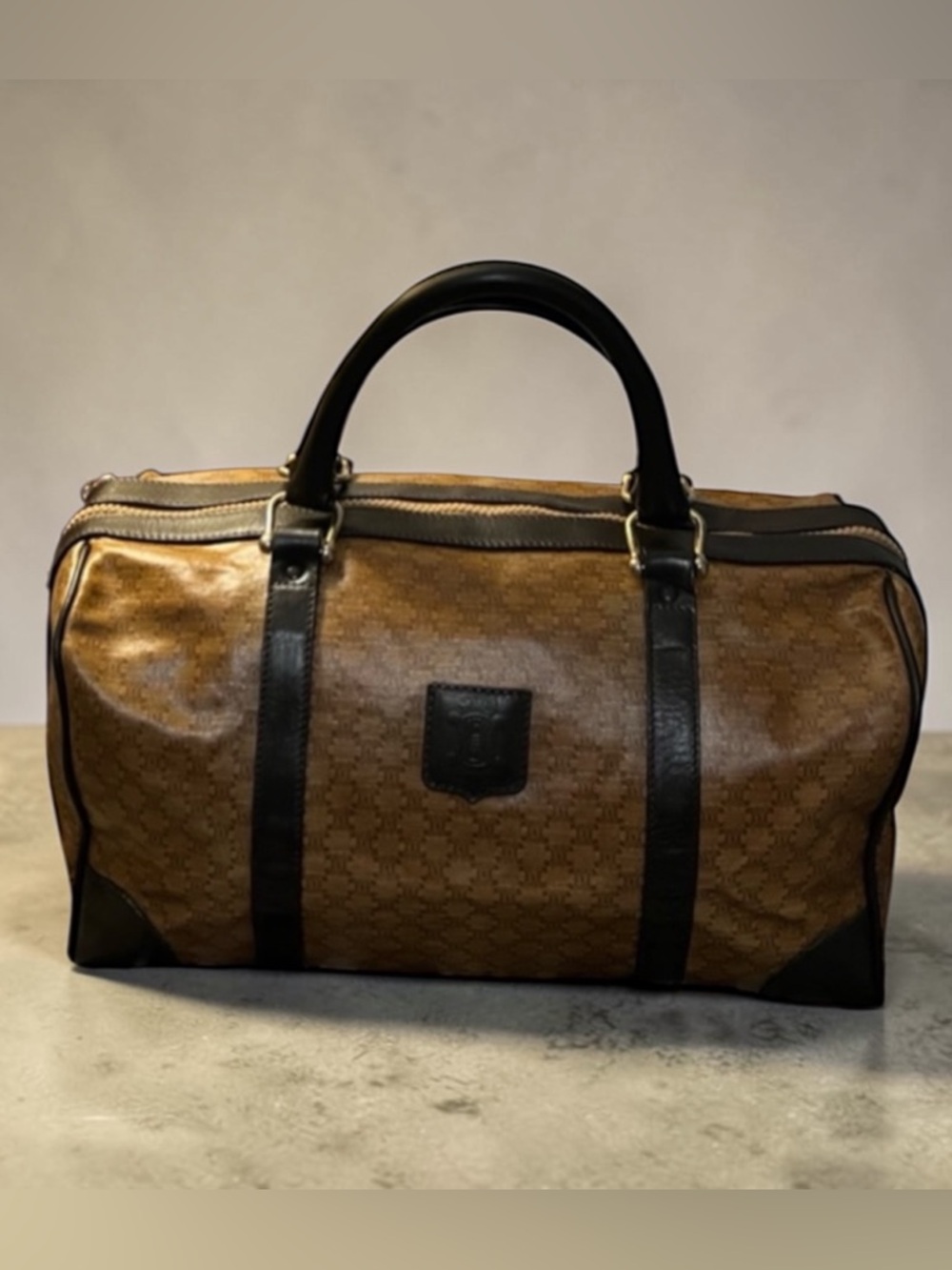 Celine Brown Duffel/Boston Bag w/COA